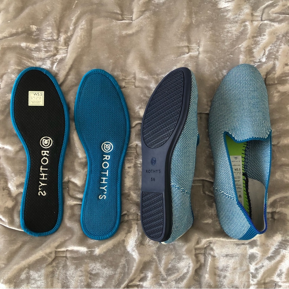 Rothy's The Loafer - Indigo Cloud - size 5.5 in box